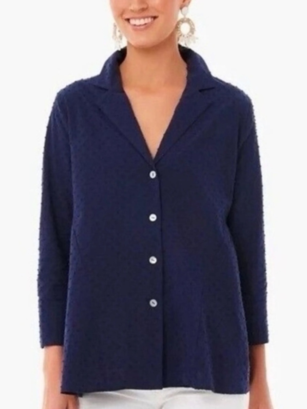 Tuckernuck navy button down top